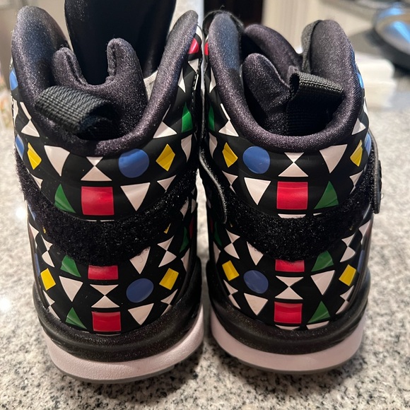 Jordan Black Multicolor High-Top Sneakers Size 11 Made in China Retro - Picture 2 of 9